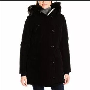 Nautica Hooded Faux-Fur-Trim  Coat